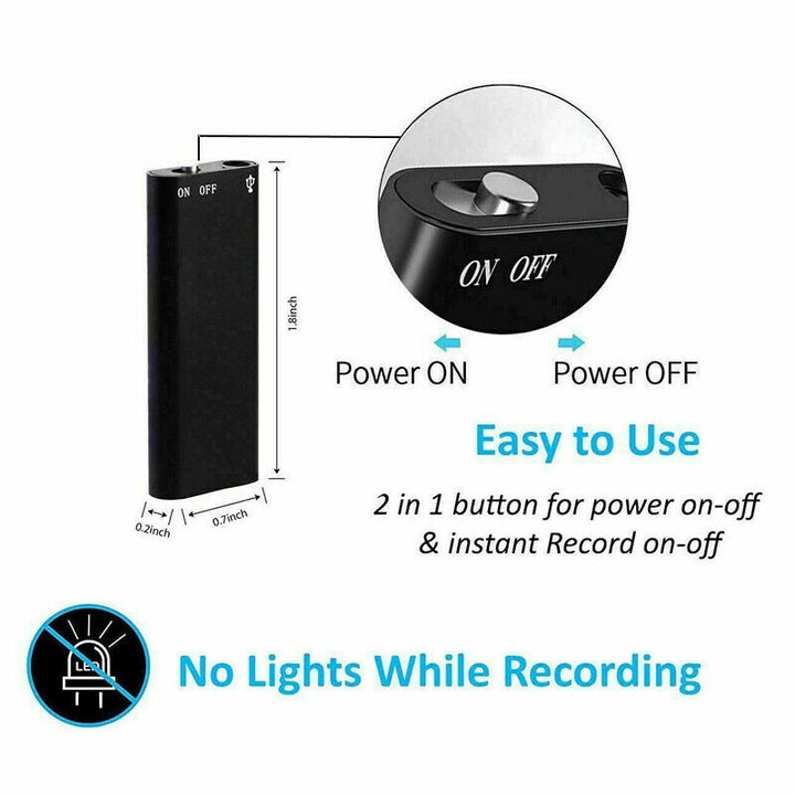Mini voice recorder with 8GB storage & U-Disk function – Vokaro