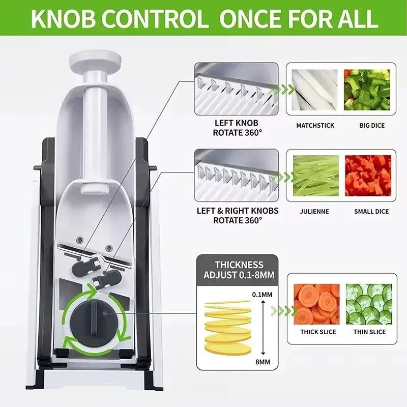 Safe 5-in-1 Vegetable Chopper (1+1 free) - VeggieChop Pro-Blue-State of Style