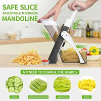 Safe 5-in-1 Vegetable Slicer (1+1 Free) - VeggieChop Pro-Blue-State of Style