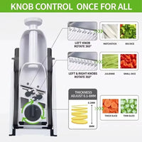 Safe 5-in-1 Vegetable Slicer (1+1 Free) - VeggieChop Pro-Blue-State of Style