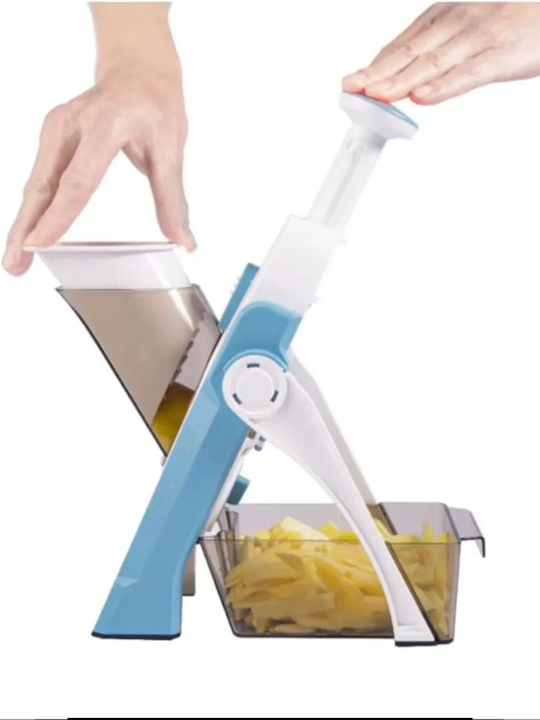 Safe 5-in-1 Vegetable Slicer (1+1 Free) - VeggieChop Pro-Blue-State of Style