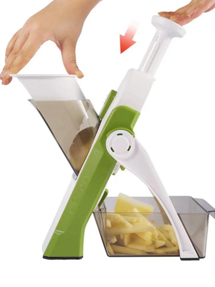 Safe 5-in-1 Vegetable Slicer (1+1 Free) - VeggieChop Pro-Light Green-State of Style