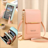 SafeTouch Shoulder Bag – Soft Leather with Anti-Theft Protection-Pink-State of Style