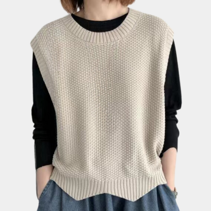 Sala - Hip Knitted Cardigan for Women-Apricot-XS-State of Style