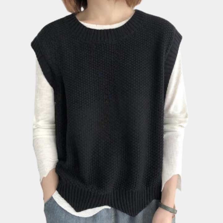 Sala - Hip Knitted Cardigan for Women-Black-XS-State of Style