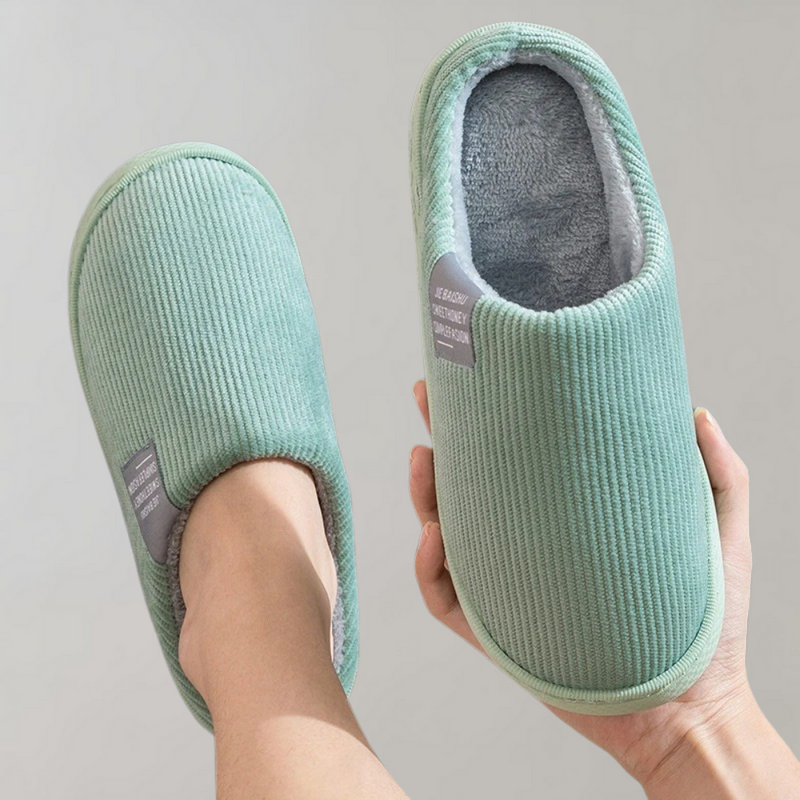 Sally - Warm Corduroy Lined Slippers-Pink-6.5-State of Style