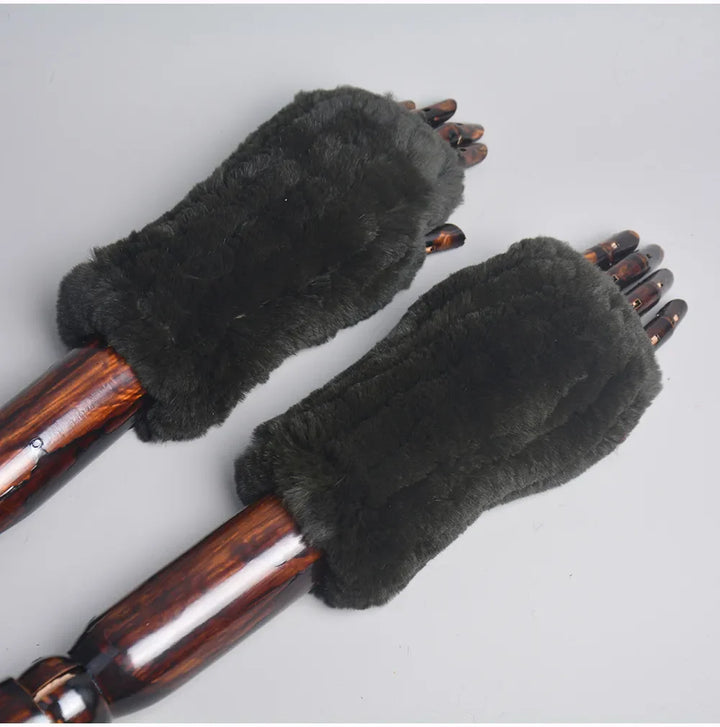 Samantha Fingerless Gloves | Warm and Trendy-Army Green-State of Style