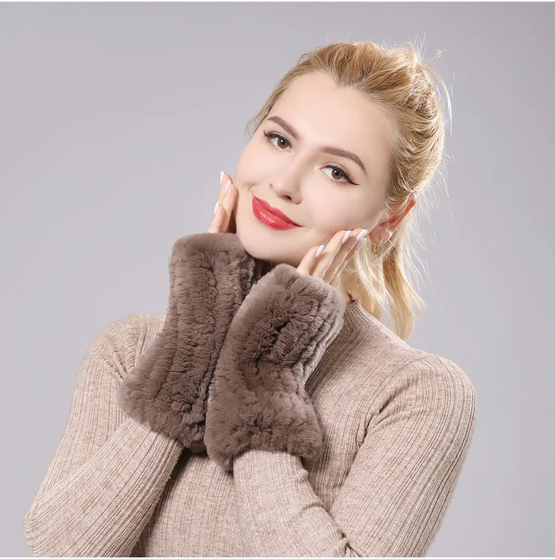 Samantha Fingerless Gloves | Warm and Trendy-Khaki-State of Style