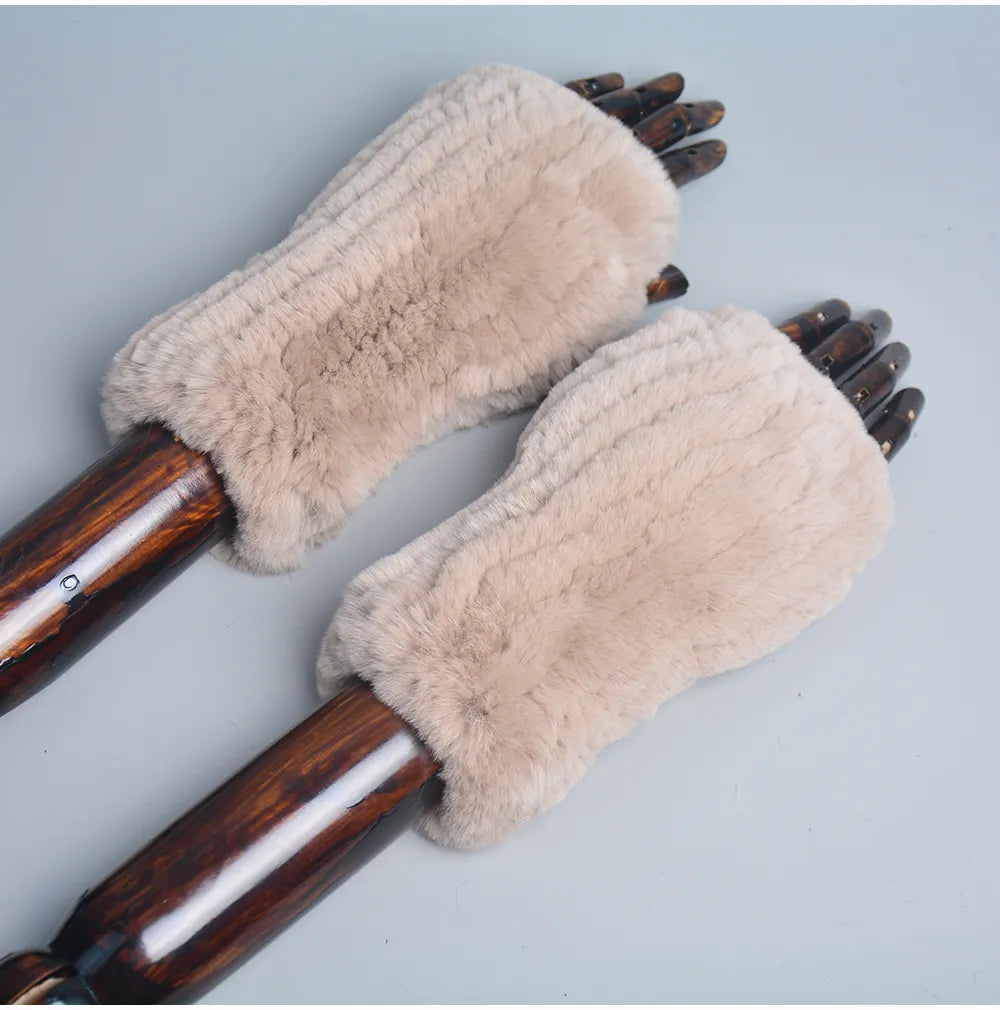 Samantha Fingerless Gloves | Warm and Trendy-Light Khaki-State of Style