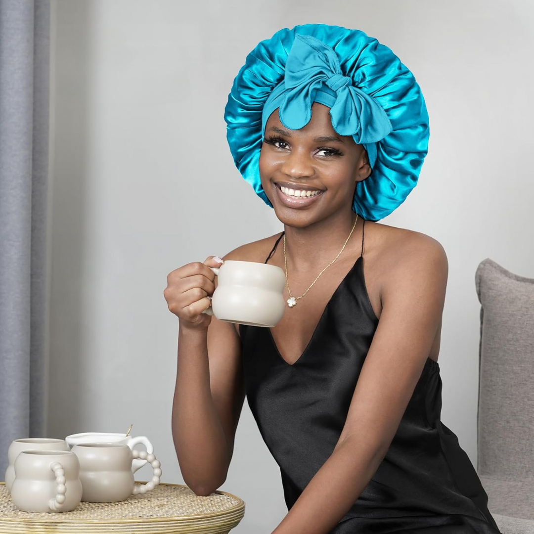 Satin Bonnet – Sleep Cap for Women-Champagne-State of Style