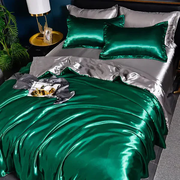 Satin Duvet Cover - Velora-A-1-150X200CM (1.2m Bed)-State of Style