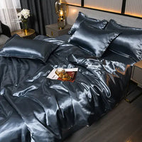 Satin Duvet Cover - Velora-A-1-150X200CM (1.2m Bed)-State of Style
