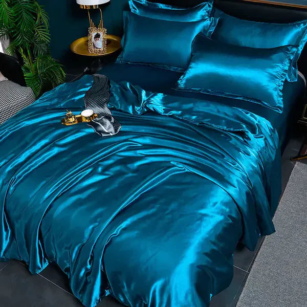 Satin Duvet Cover - Velora-A-10-150X200CM (1.2m Bed)-State of Style