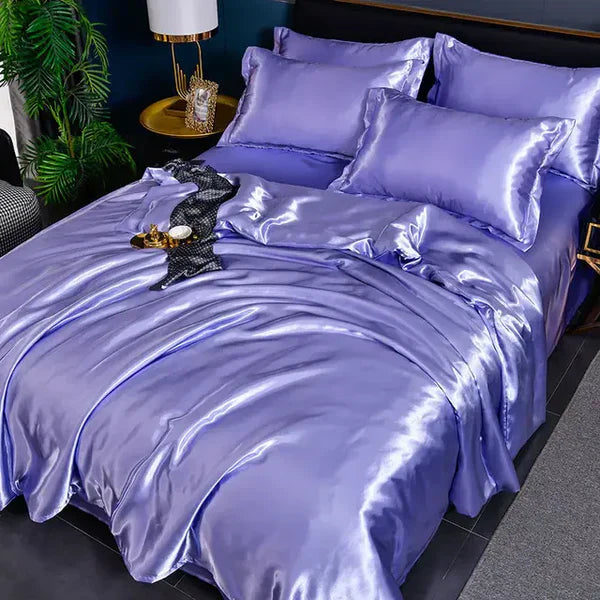 Satin Duvet Cover - Velora-A-13-150X200CM (1.2m Bed)-State of Style