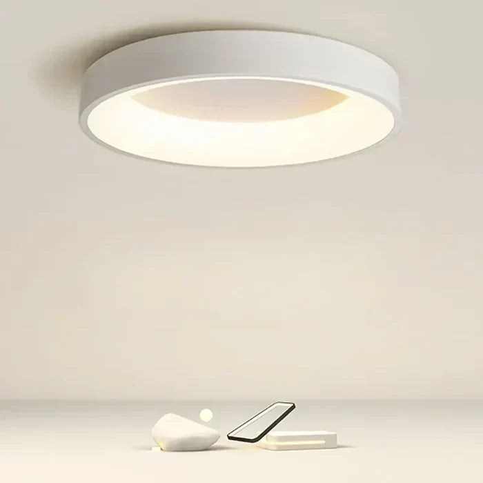 Scandinavian Round LED Ceiling Lamps - NordicGlow-White-Cold White-30CM-State of Style