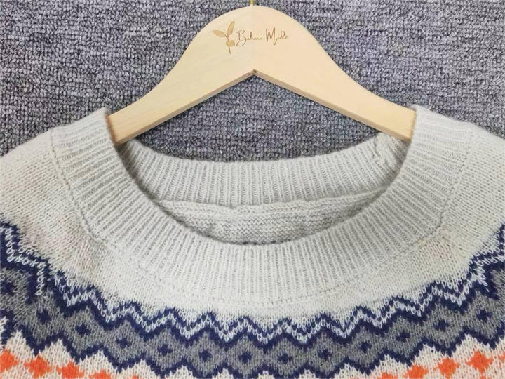 Scandinavian Trendy Sweater with Lively Pattern - NordicChic-S-State of Style