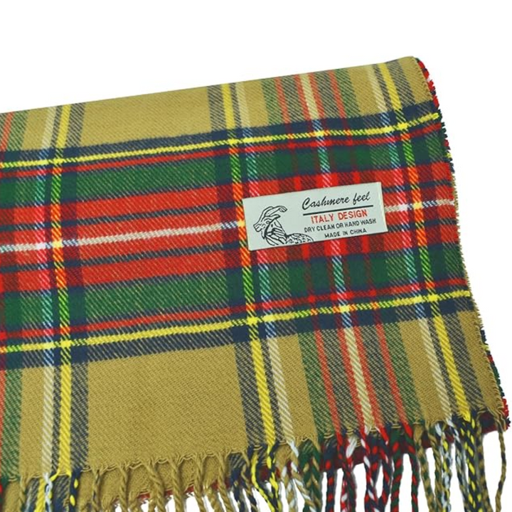 Scottish Stewart Tartan Winter Scarf – Ewan-White Stewart Tartan-State of Style