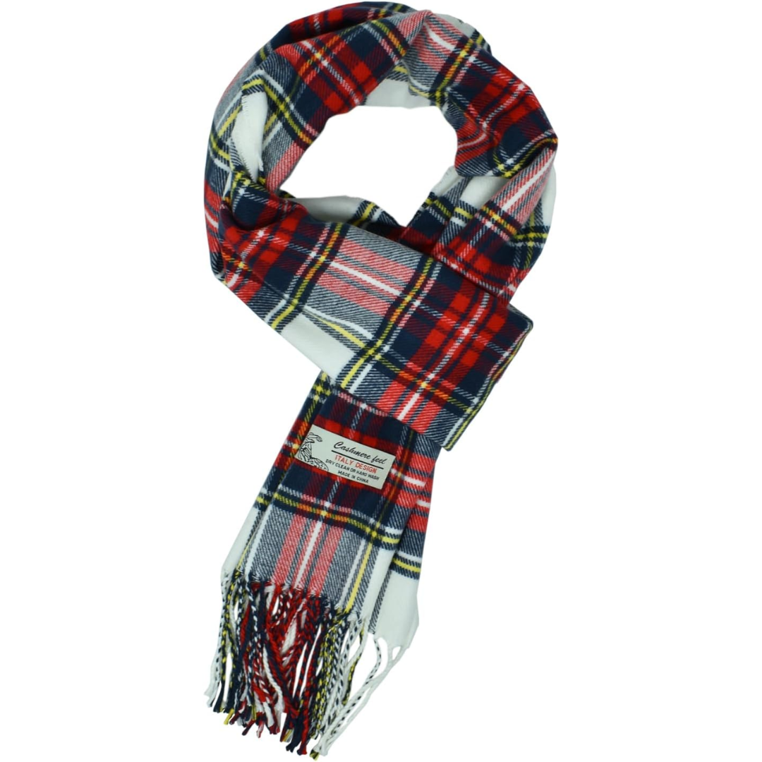Scottish Stewart Tartan Winter Scarf – Ewan-White Stewart Tartan-State of Style
