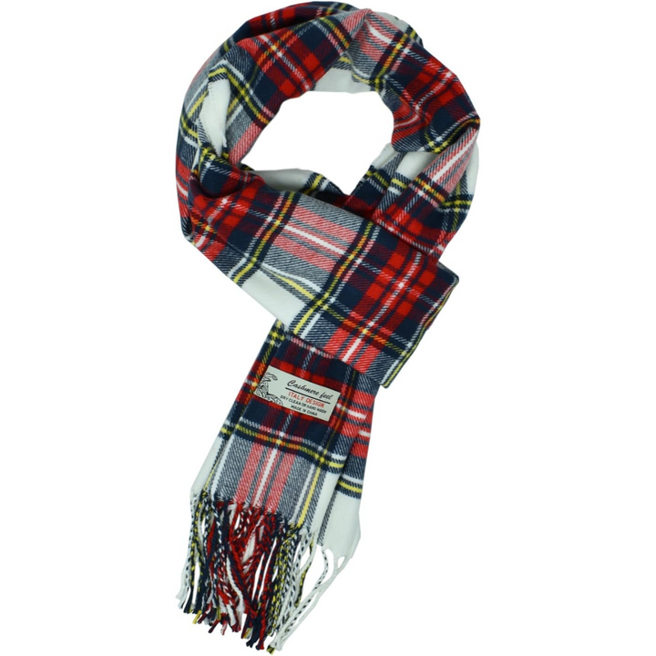 Scottish Stewart Tartan Winter Scarf – Ewan-White Stewart Tartan-State of Style