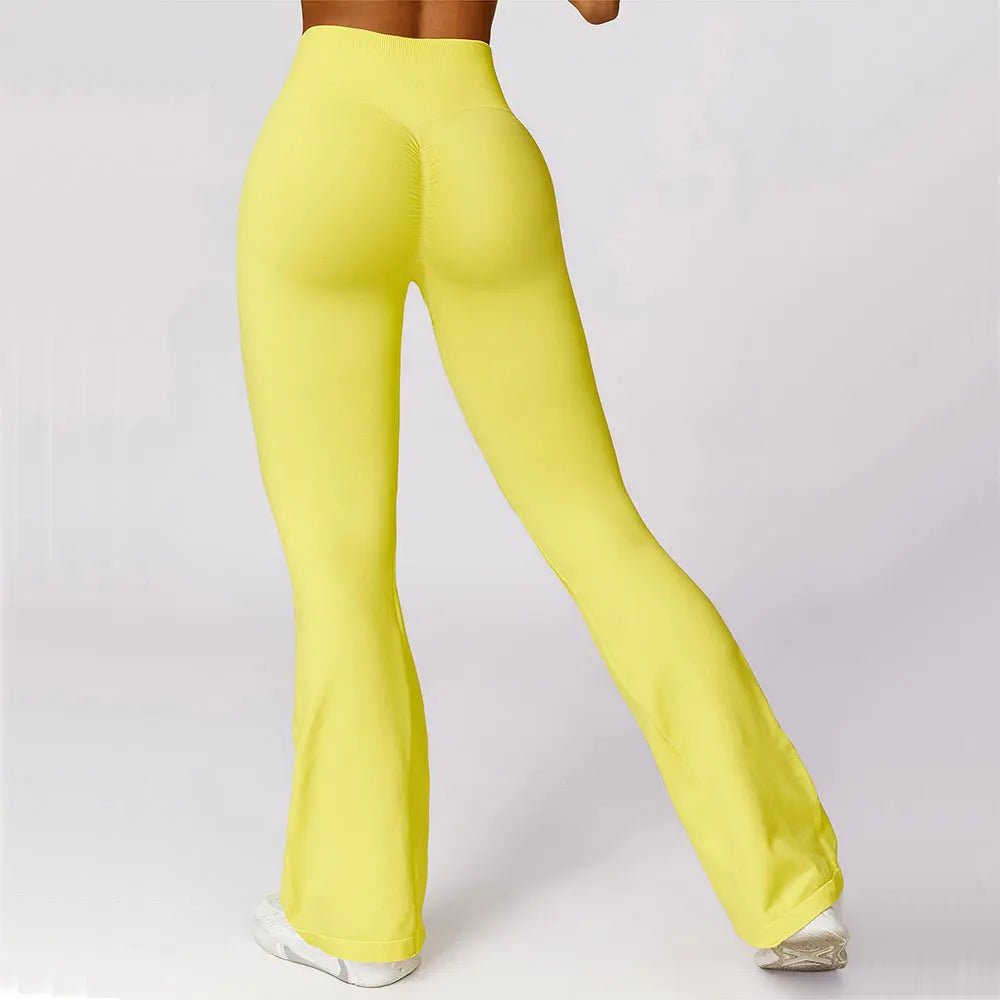 Seamless Flared Yoga Legging - Elara-Black-S-State of Style