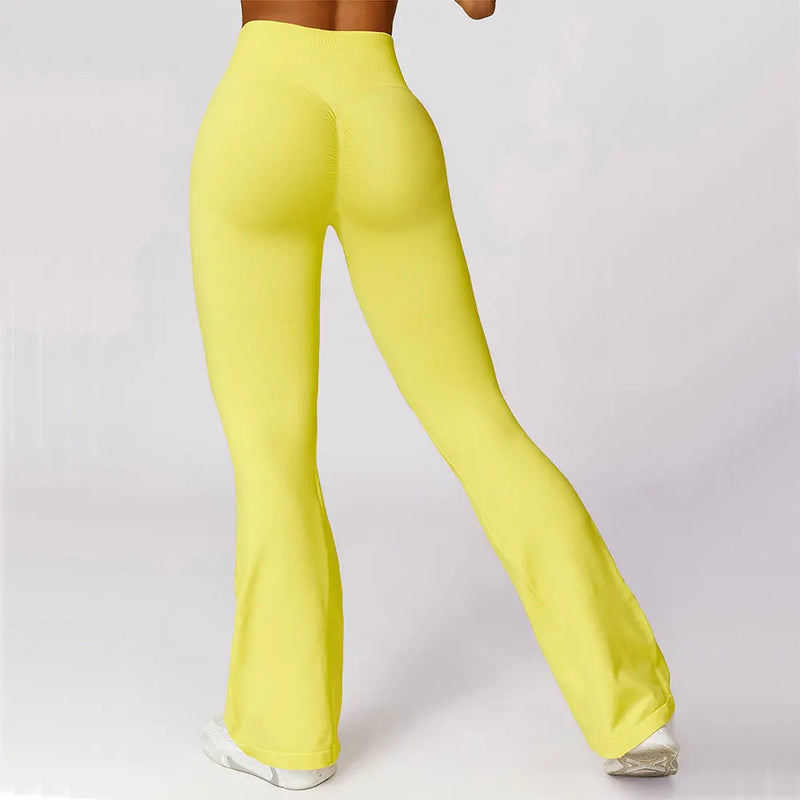 Seamless Flared Yoga Legging - Elara-Black-S-State of Style