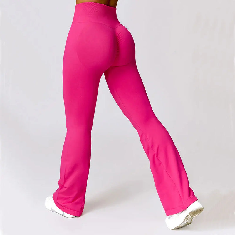 Seamless Flared Yoga Legging - Elara-Black-S-State of Style