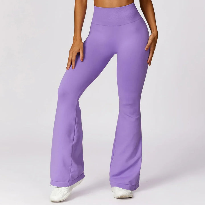 Seamless Flared Yoga Legging - Elara-Purple-S-State of Style