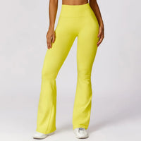 Seamless Flared Yoga Legging - Elara-Yellow-S-State of Style