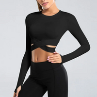 Seamless Pilates & Yoga Top - Sophia-Black-S-State of Style