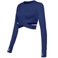 Seamless Pilates & Yoga Top - Sophia-Dark Blue-S-State of Style