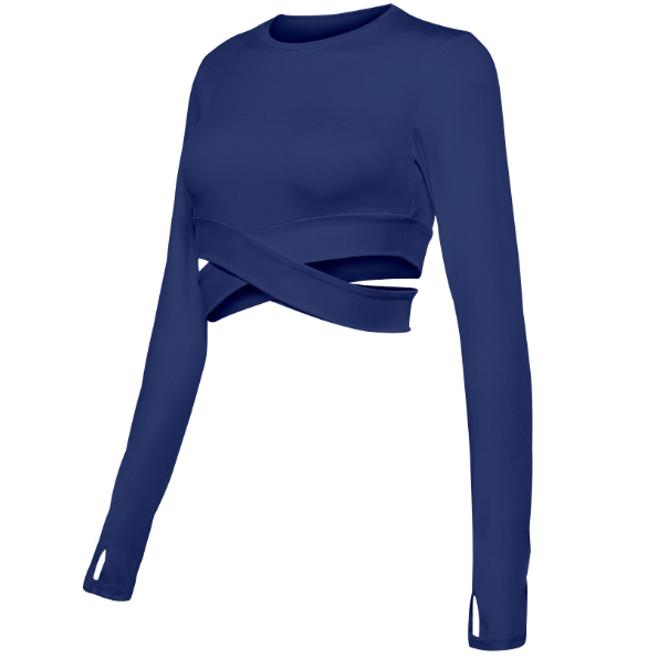 Seamless Pilates & Yoga Top - Sophia-Dark Blue-S-State of Style