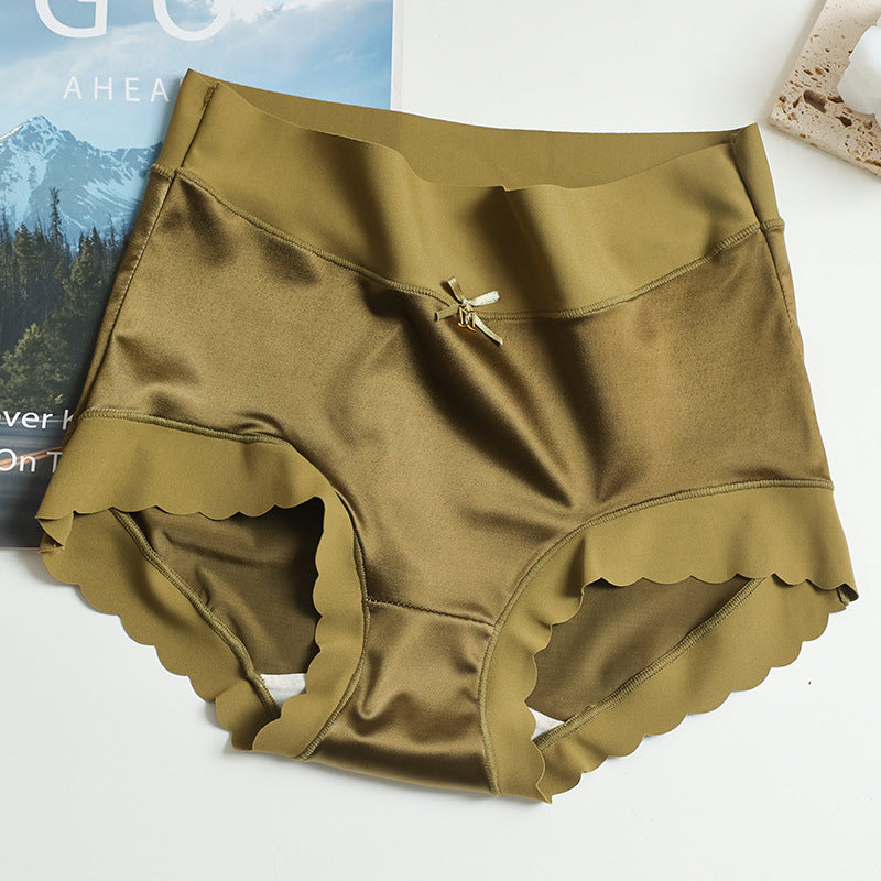 Seamless Satin Ladies' Briefs - Emliy-5+5 FREE! (10-Pack)-Green-M (40-60kg)-State of Style