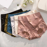 Seamless Satin Ladies' Briefs - Emliy-5+5 FREE! (10-Pack)-Mix Colours-M (40-60kg)-State of Style