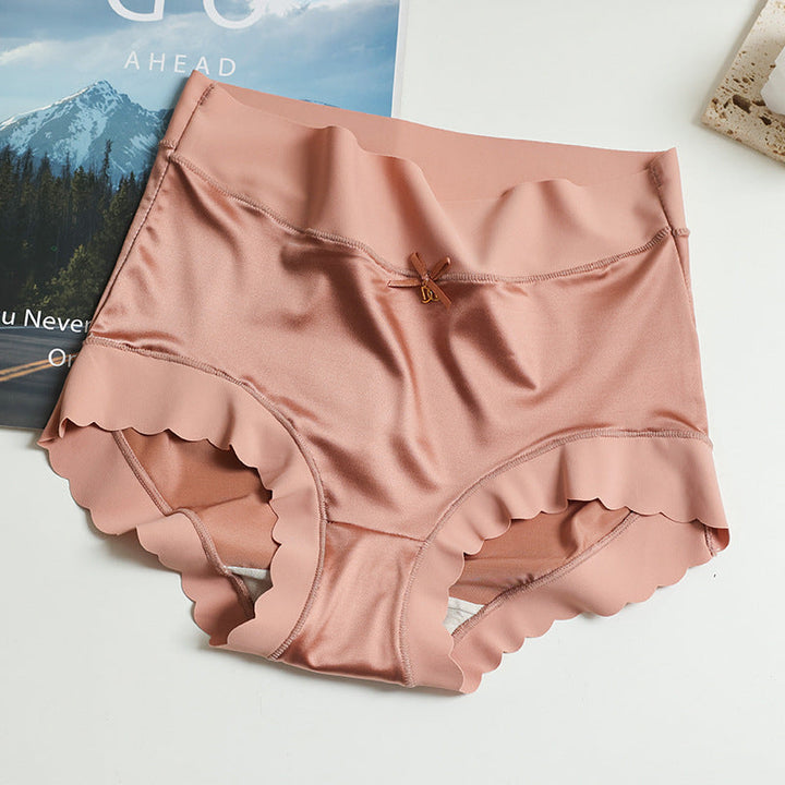 Seamless Satin Ladies' Briefs - Emliy-5+5 FREE! (10-Pack)-Nude-M (40-60kg)-State of Style