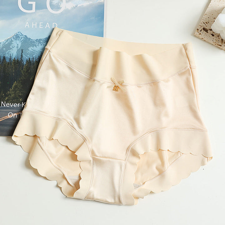 Seamless Satin Women's Briefs - Emily-Beige-5+5 FREE! (10-Pack)-M (40-60kg)-State of Style