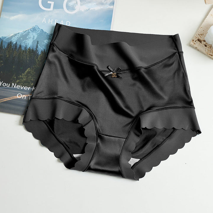 Seamless Satin Women's Briefs - Emily-Black-5+5 FREE! (10-Pack)-M (40-60kg)-State of Style