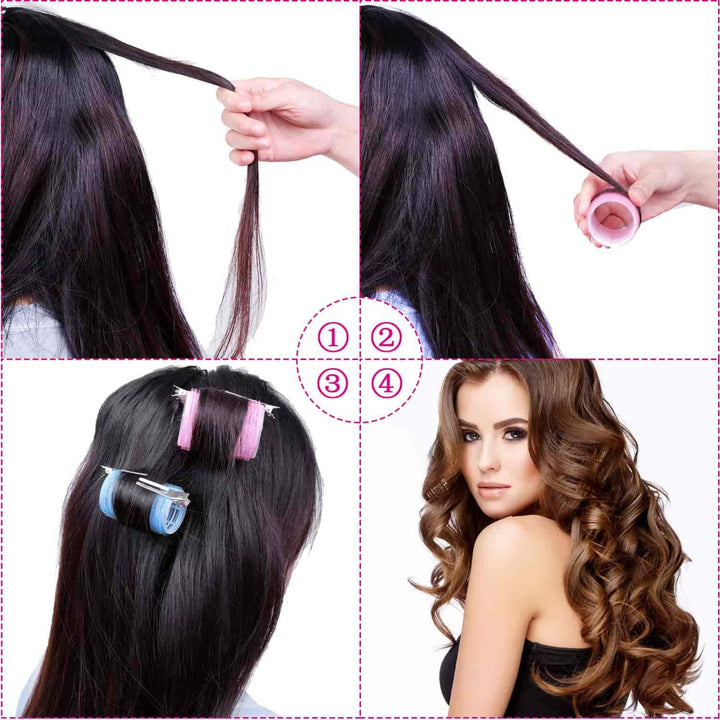 Self-adhesive Hair Rollers Set – Multicoloured Curling Pins-Multicolour A-State of Style