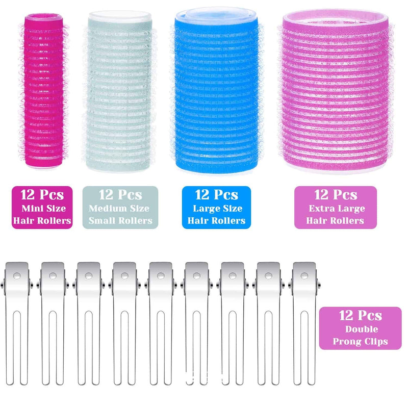 Self-adhesive Hair Rollers Set – Multicoloured Curling Pins-Multicolour A-State of Style