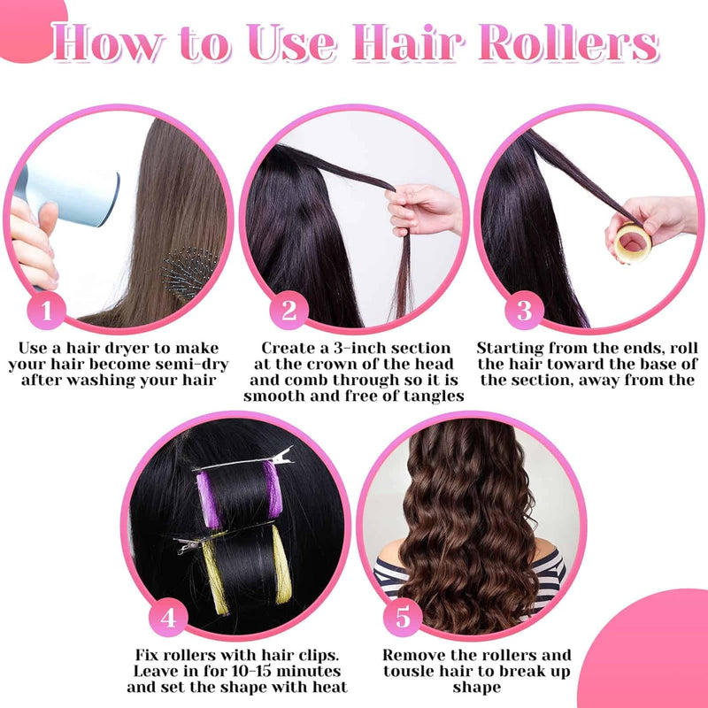 Self-adhesive Hair Rollers Set – Multicoloured Curling Pins-Multicolour A-State of Style