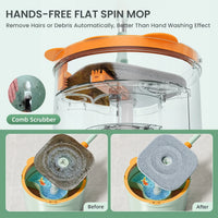 Self-Rotating Flat Mop with Bucket - Spin Mop-Set 1-State of Style