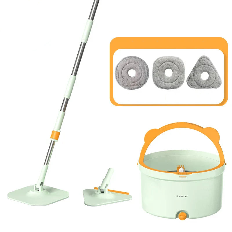 Self-Rotating Flat Mop with Bucket - Spin Mop-Set 2-State of Style