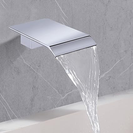 Sensor Wall Tap with Waterfall Outlet – Fluxis-Chromium-State of Style