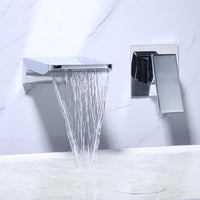 Sensor Wall Tap with Waterfall Outlet – Fluxis-Chromium-State of Style