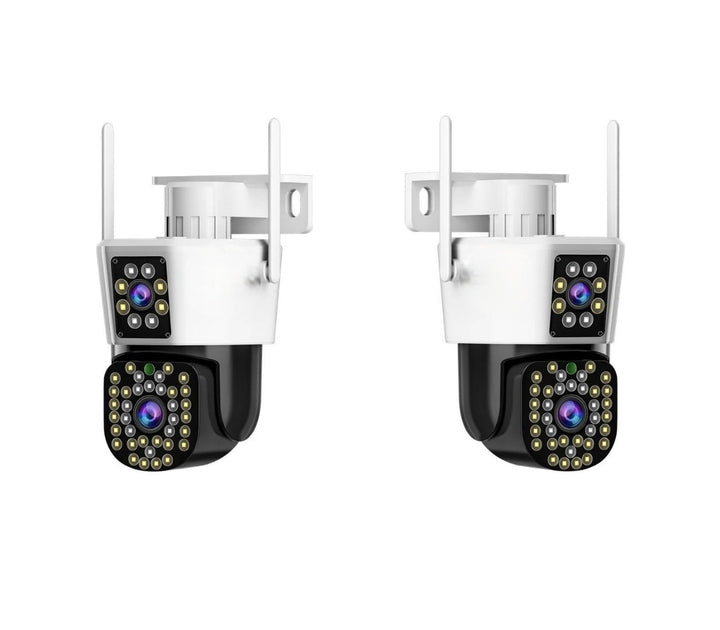 Set of 2 Security Cameras with Dual Lens – DualGuard Max 2-Pack-State of Style