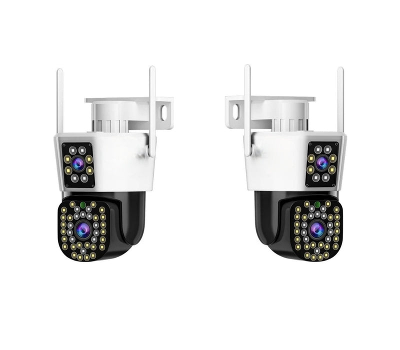 Set of 2 Security Cameras with Dual Lens – DualGuard Max 2-Pack-State of Style