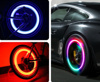 Set of 4 LED Valve Caps – GlowRims-Blue-State of Style