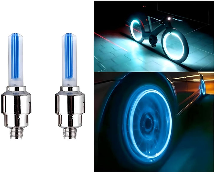 Set of 4 LED Valve Caps – GlowRims-Blue-State of Style