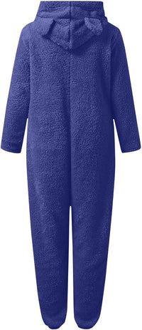 Sherpa Fuzzy Onesie with Hood - CozyCat-Olive green-S-State of Style