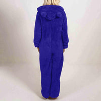 Sherpa Fuzzy Onesie with Hood - CozyCat-Olive green-S-State of Style