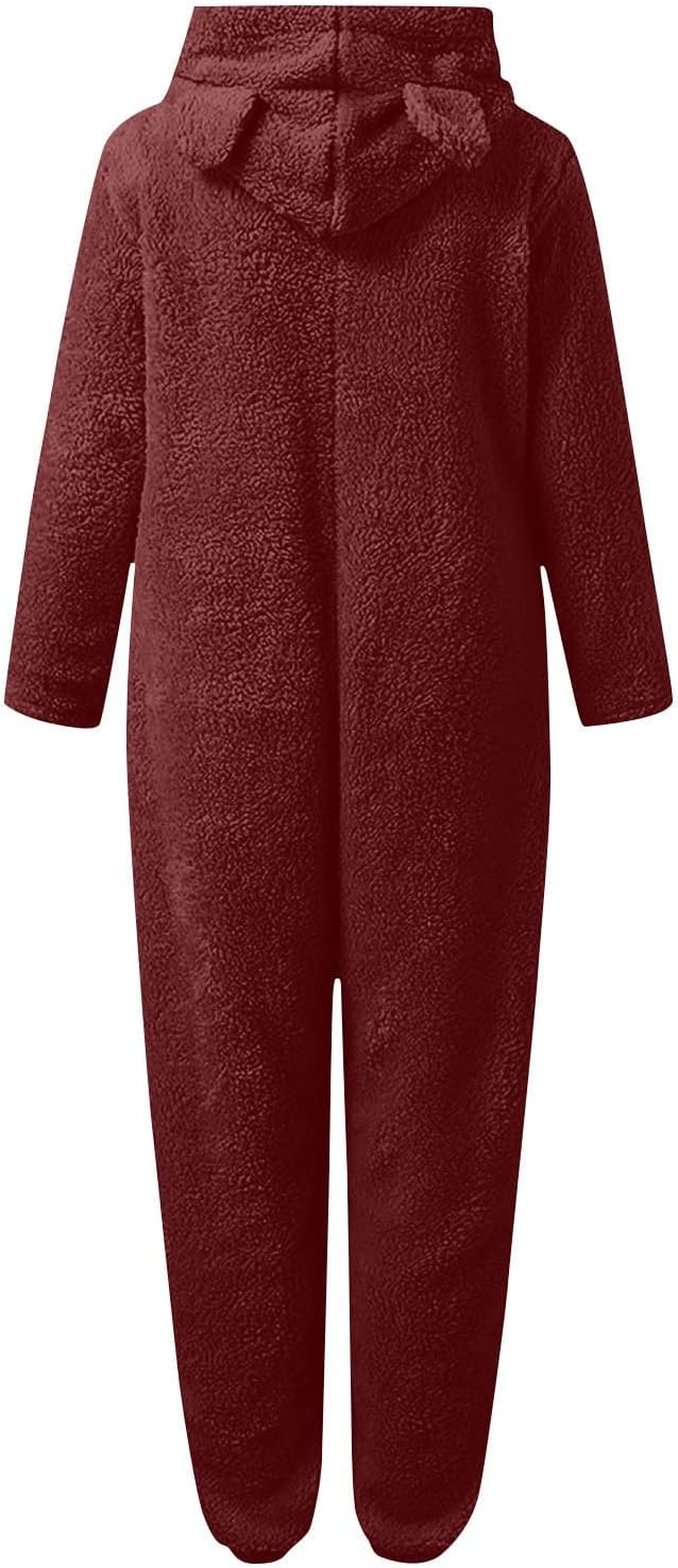 Sherpa Fuzzy Onesie with Hood - CozyCat-Olive green-S-State of Style